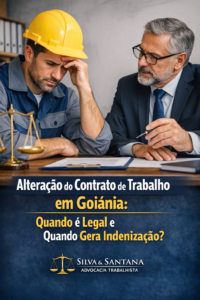 Trabalhador preocupado com alteração contratual sendo orientado por advogado trabalhista em Goiânia