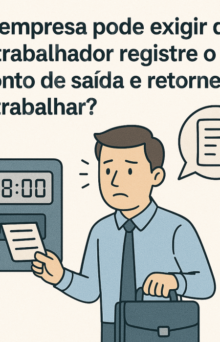 A empresa pode exigir que o trabalhador registre o ponto de saída e retorne a trabalhar?