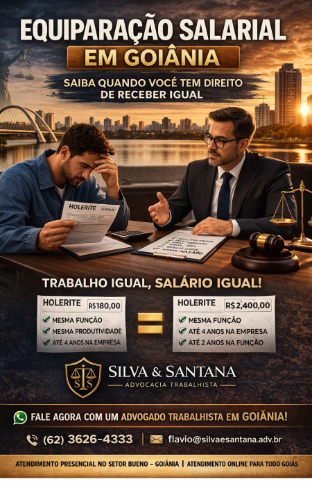 Trabalhador em Goiânia analisando diferença salarial com advogado trabalhista
