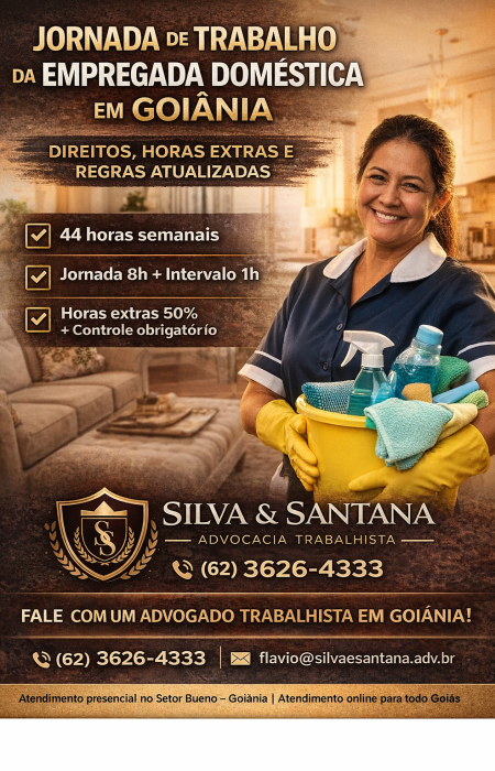 jornada empregada doméstica em Goiânia horas extras direitos trabalhistas advogado trabalhista