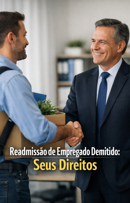 Readmissão de empregado demitido em Goiânia explicando direitos trabalhistas após demissão e recontratação