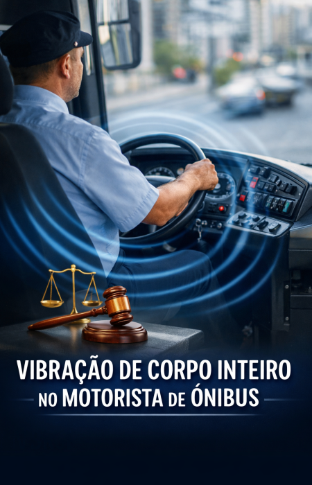 Motorista de ônibus exposto à vibração de corpo inteiro durante a jornada de trabalho.